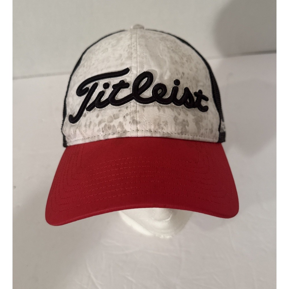 Titleist Pro VI Footjoy FJ Snapback Engrossed Logos Golf Cap Hat Red/Black/White